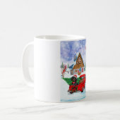 Mug Chien de Dachshund en livraison de Noël Camion Nei (Devant gauche)