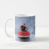 Mug Chien de Dachshund en neige assis sur un camion de (Gauche)