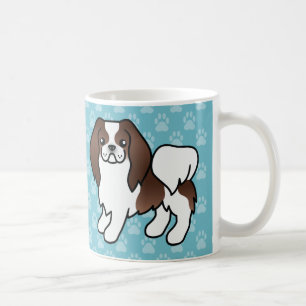 Mug Chien de dessin animé japonais Chin brun et blanc