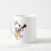 Mug chien de dessin animé jouant d'une guitare (Devant gauche)