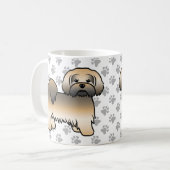 Mug Chien de dessin animé mignon Lhasa Apso Sable Doré (Devant gauche)