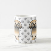 Mug Chien de dessin animé mignon Lhasa Apso Sable Doré (Centre)