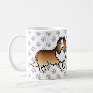 Mug Chien de dessin animé Shetland Sable Sheltie & Pat