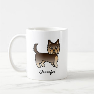 Mug Chien de dessin animé Yorkshire Terrier au chocola