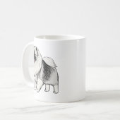 Mug Chien de dessin Keeshond | Cute Keesie Lover's (Devant gauche)