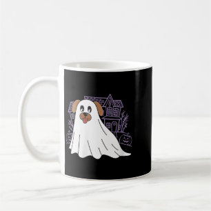 Mug Chien de femme fantôme Chien mignon déguisé en fan