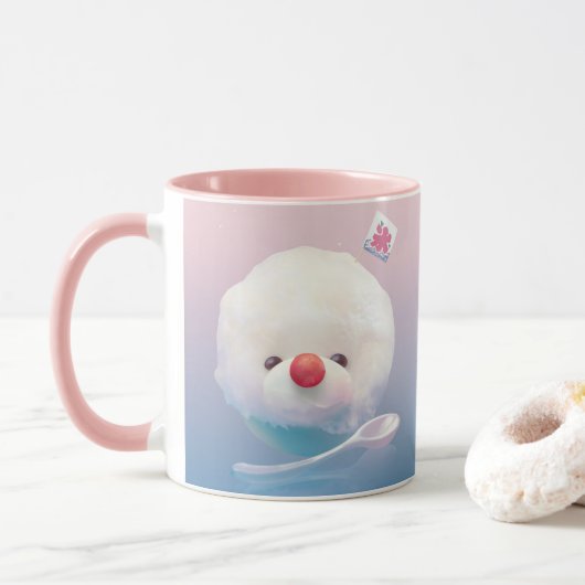 Mug Chien de glace rasé mignon (Avec donut)