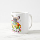 Mug Chien De Grotte Français Avec Oeufs De Pâques (Devant droit)