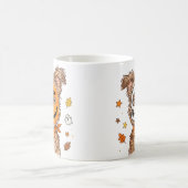 Mug Chien de Halloween mignon moitié squelette moitié (Centre)