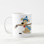 Mug Chien de hockey sur caricature (Gauche)
