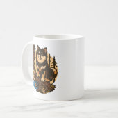 Mug Chien de la forêt effrayante avec des crânes Art d (Devant gauche)