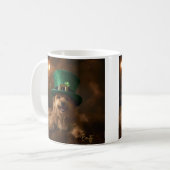 Mug Chien de la Saint Patrick à Leprechaun Casquette (Devant gauche)