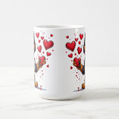 ☕ Mug Chien de la Saint-Valentin avec coeurs Cadea (Centre)