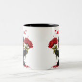 ☕ Mug Chien de la Saint-Valentin avec Fleurs Cadea (Centre)