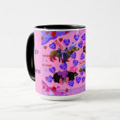 Mug Chien de la Saint-Valentin Weenie (Devant gauche)