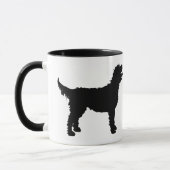 Mug Chien de Labradoodle (dans le noir) (Gauche)