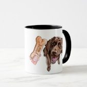 Mug CHIEN de l'illustration | d'aquarelle de (Devant droit)