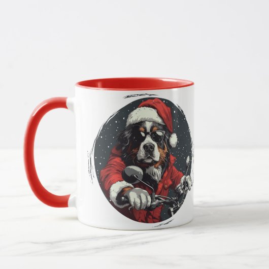Mug Chien de montagne bernois de Noël (Gauche)