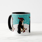 Mug Chien de montagne bernois d'hiver (Devant gauche)
