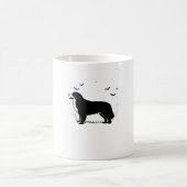 Mug Chien de montagne bernois - Halloween Lune Silhoue (Centre)