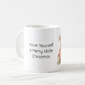 Mug Chien de Noël au pull rouge blanc (Devant gauche)
