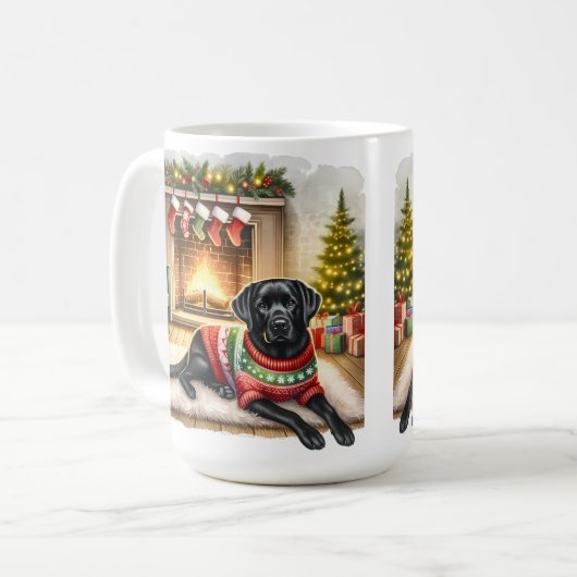 Mug Chien de Noël Chien Labrador Retriever (Devant gauche)