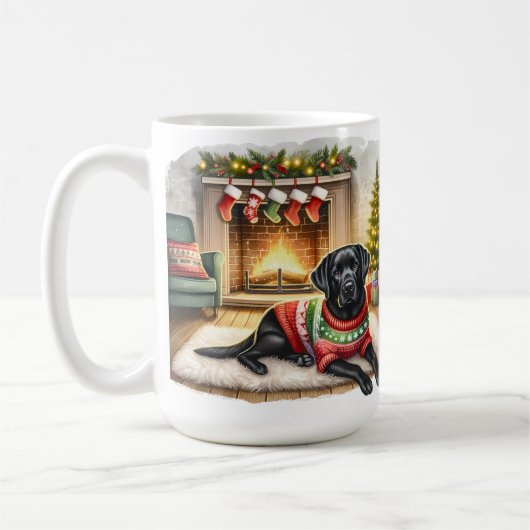 Mug Chien de Noël Chien Labrador Retriever (Gauche)