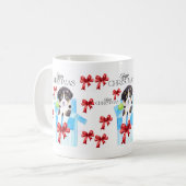 Mug Chien de Noël dans une boîte bleue (Devant gauche)