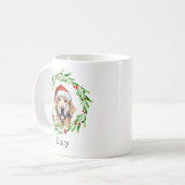 Mug Chien de Noël Golden Retriever Père Noël Holiday (Devant gauche)