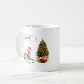 Mug Chien de Noël italien Greyhound avec arbre (Devant gauche)