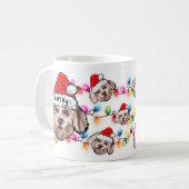 Mug Chien de Noël Maltais Tête de Père Noël (Devant gauche)