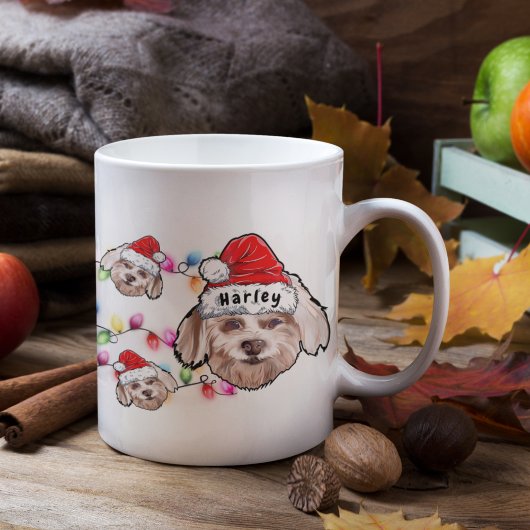 Mug Chien de Noël Maltais Tête de Père Noël