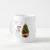 Mug Chien de Noël Noir et Blanc (Devant gauche)