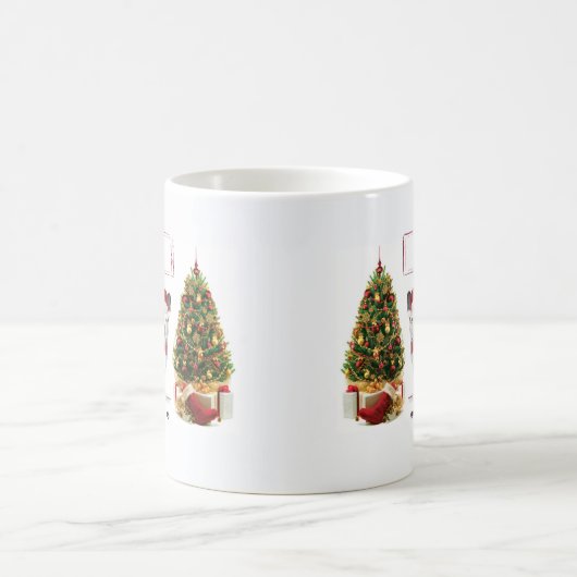 Mug Chien de Noël Noir et Blanc (Centre)