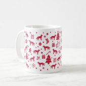 Mug Chien de paria indien Design de Noël (Devant gauche)