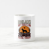 Mug Chien de patrouille zombie Halloween Gravure vinta (Centre)