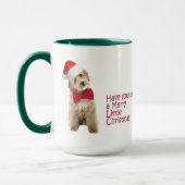 Mug Chien de père Noël Doodle (Gauche)