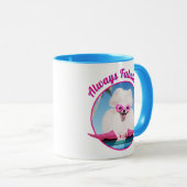 Mug Chien De Piscine En Palmes (Devant droit)