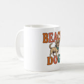 Mug Chien de plage gravure vintage conception graphiqu (Devant gauche)