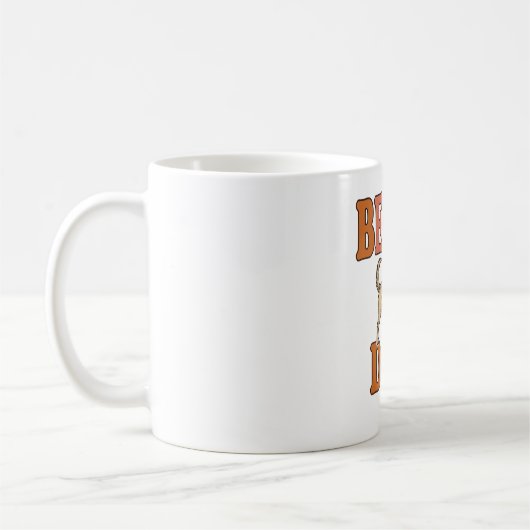 Mug Chien de plage gravure vintage conception graphiqu (Gauche)
