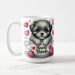 MUG CHIEN DE POIVRE ADORABLE DANS LE TEACUP DE VALENTI