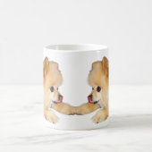 Mug Chien de Pomeranian collant la langue (Centre)