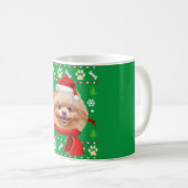 Mug Chien de Poméranie Noël laid (Devant droit)