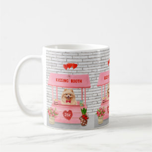 Mug Chien de Poméranie Valentine's Day Kissing Booth