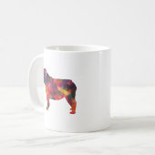 Mug Chien de race anglaise Bulldog Geo Silhouette Mult (Devant gauche)