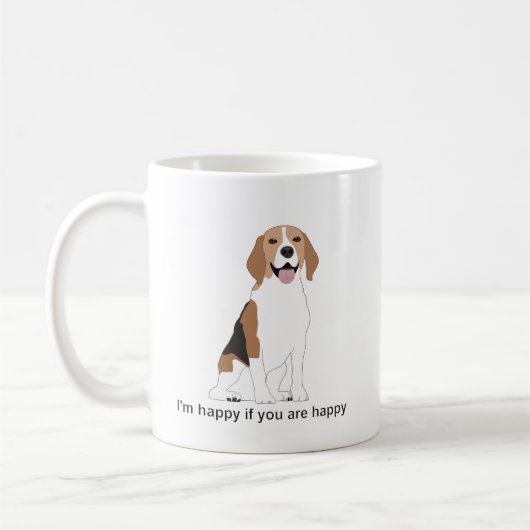 Mug Chien de race beagle à bouche ouverte (Gauche)