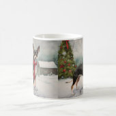 Mug Chien de Rat Terrier à Noël de neige (Centre)