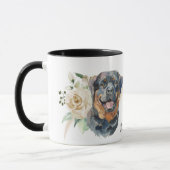 Mug Chien de Roquet de Rose blanche (Gauche)