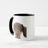 Mug Chien de saucisse (brun) 2 (Devant gauche)
