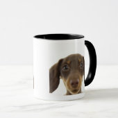 Mug Chien de saucisse (brun) 2 (Devant droit)